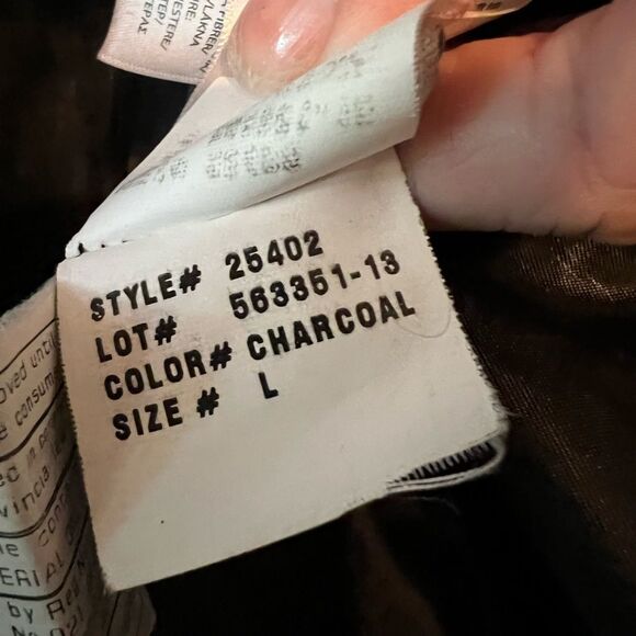 Lauren Ralph Lauren Wool Blend Charcoal Coat Size Large - Picture 6 of 6